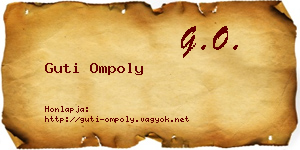 Guti Ompoly névjegykártya